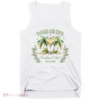 Tanned & Tipsy Cocktail Club Sip & Chill Summer Hawaii Beach Tank Top thumb 0