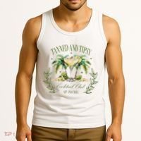 Tanned & Tipsy Cocktail Club Sip & Chill Summer Hawaii Beach Tank Top thumb 3