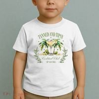 Tanned & Tipsy Cocktail Club Sip & Chill Summer Hawaii Beach Toddler T-Shirt thumb 2