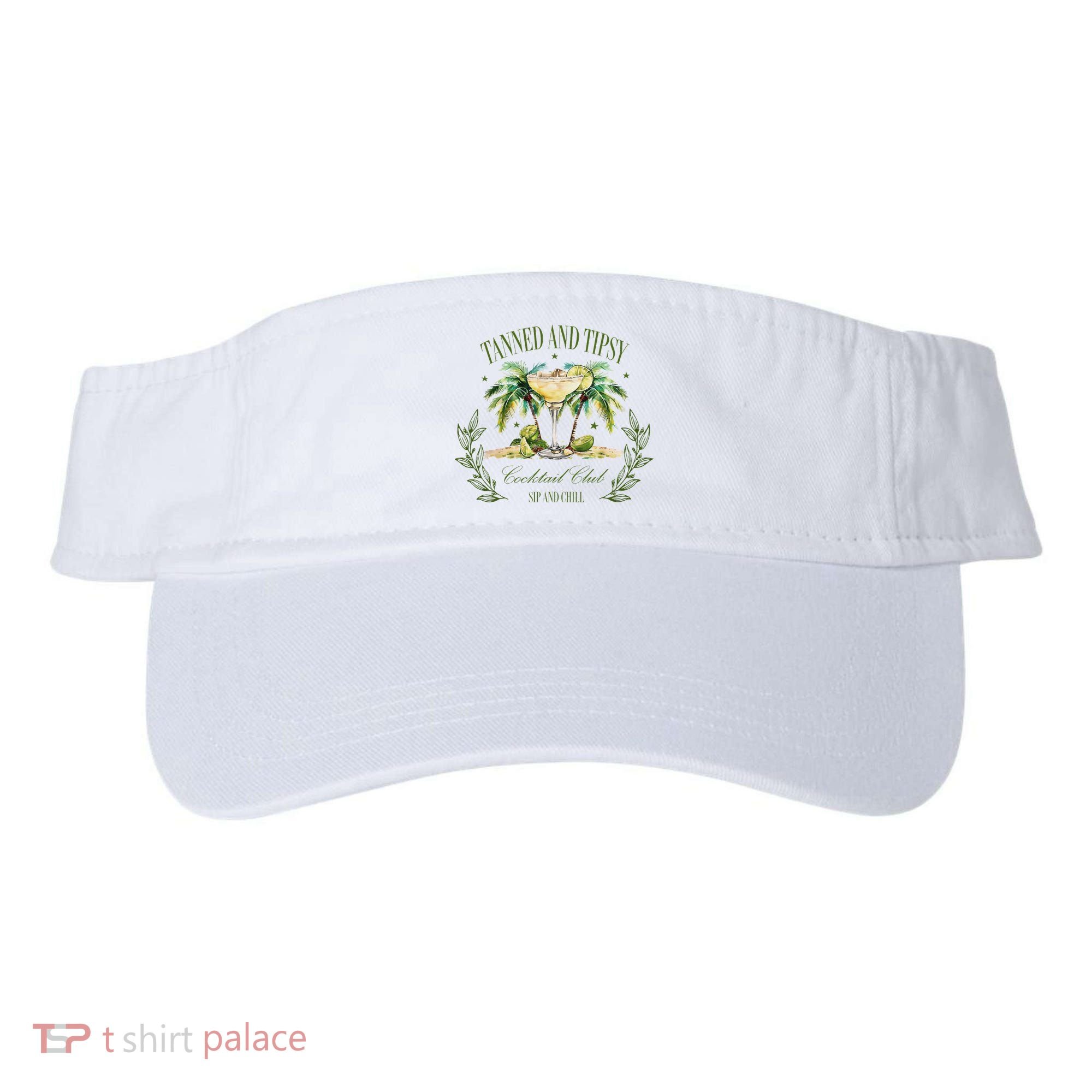 Tanned & Tipsy Cocktail Club Sip & Chill Summer Hawaii Beach Visor