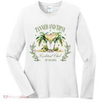 Tanned & Tipsy Cocktail Club Sip & Chill Summer Hawaii Beach Women's Long Sleeve Shirt thumb 0