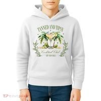 Tanned & Tipsy Cocktail Club Sip & Chill Summer Hawaii Beach Kids Hoodie thumb 4