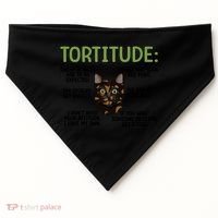 Tortitude Tortie Cat Lover Tortoiseshell Cat Owner Funny Gift USA-Made Doggie Bandana thumb 0