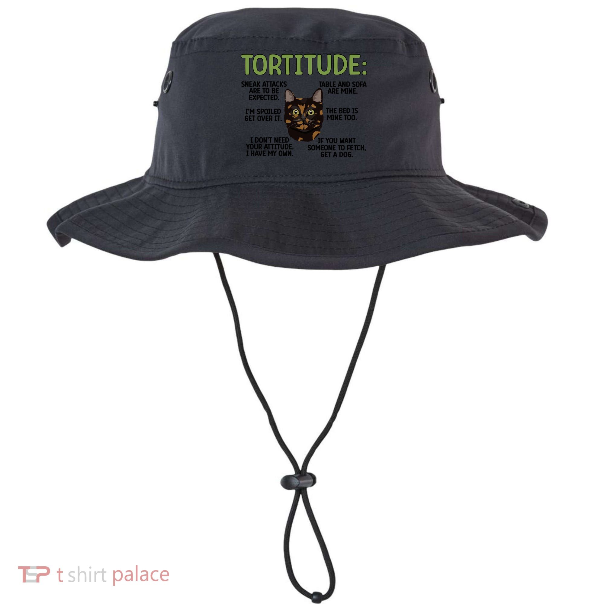 Tortitude Tortie Cat Lover Tortoiseshell Cat Owner Funny Gift Bucket Hat