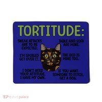 Tortitude Tortie Cat Lover Tortoiseshell Cat Owner Funny Gift Mousepad thumb 0