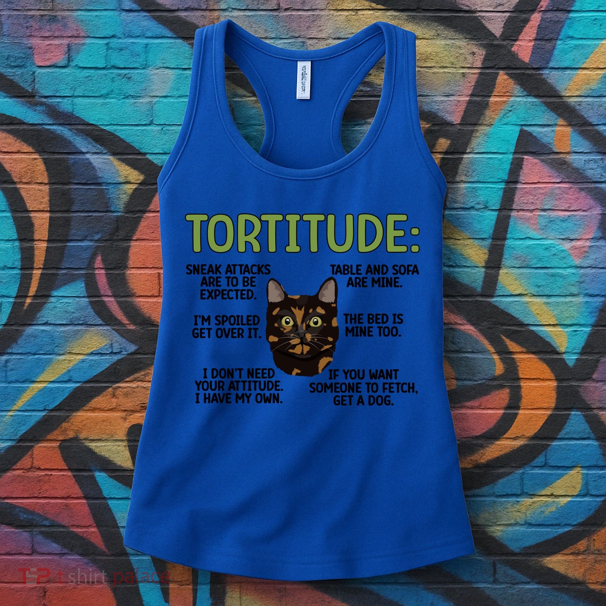 Tortitude Tortie Cat Lover Tortoiseshell Cat Owner Funny Gift Women's Tank Top