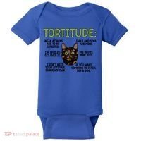 Tortitude Tortie Cat Lover Tortoiseshell Cat Owner Funny Gift Baby Bodysuit thumb 0