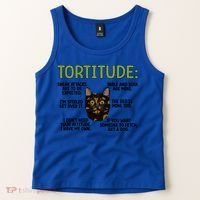 Tortitude Tortie Cat Lover Tortoiseshell Cat Owner Funny Gift Tank Top thumb 2
