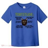 Tortitude Tortie Cat Lover Tortoiseshell Cat Owner Funny Gift Toddler T-Shirt thumb 0
