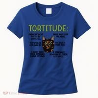 Tortitude Tortie Cat Lover Tortoiseshell Cat Owner Funny Gift Women's T-Shirt thumb 0