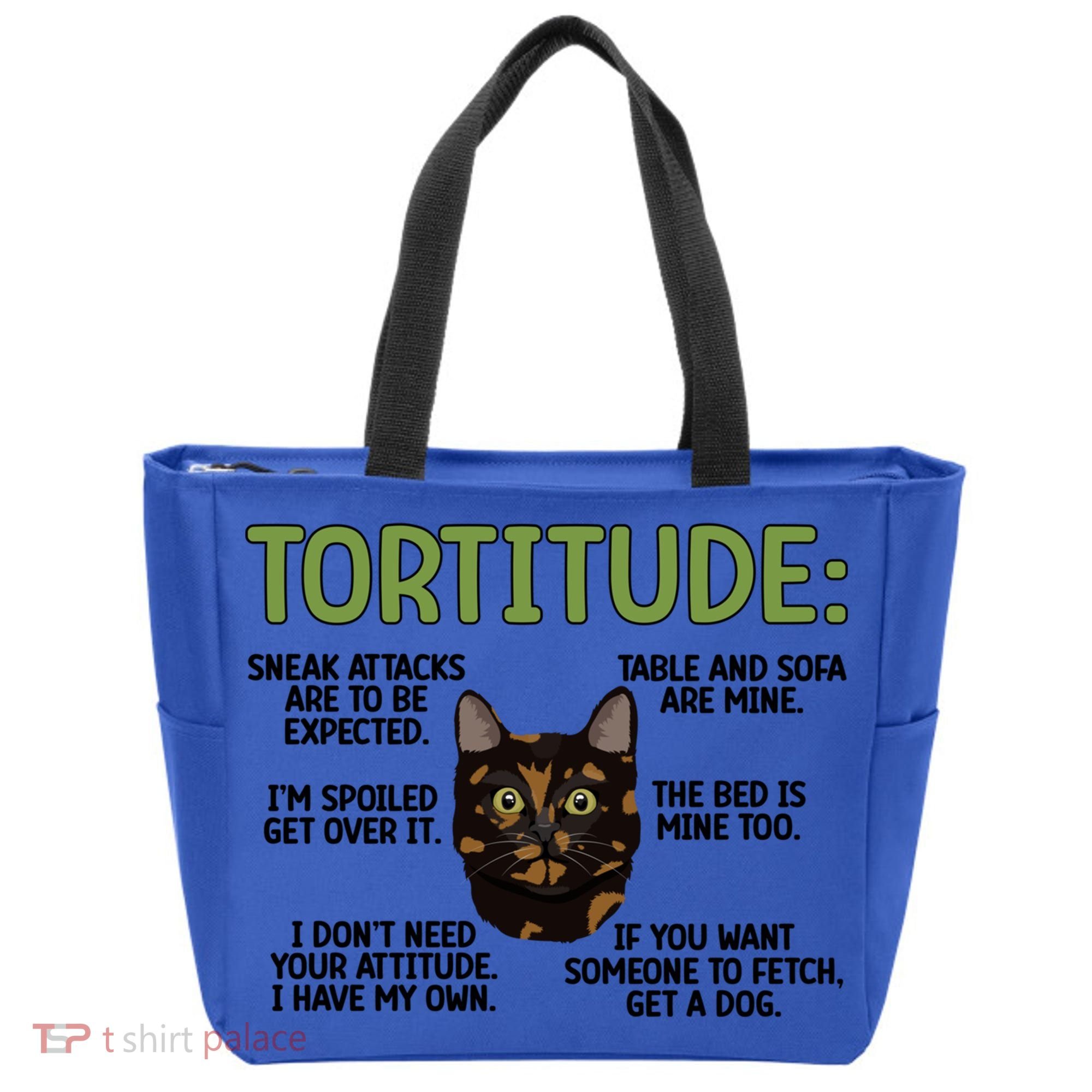 Tortitude Tortie Cat Lover Tortoiseshell Cat Owner Funny Gift Tote Bag