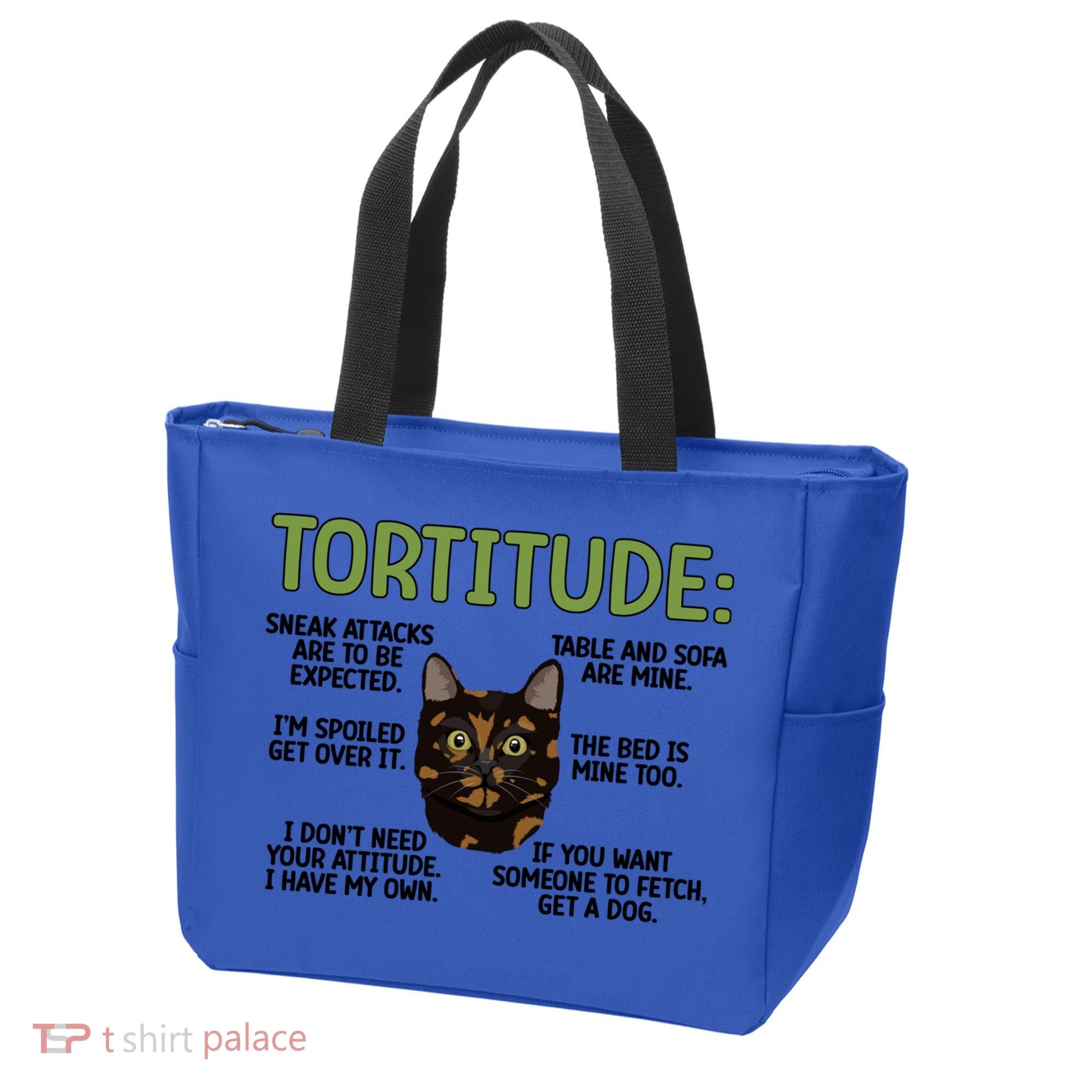 Tortitude Tortie Cat Lover Tortoiseshell Cat Owner Funny Gift Tote Bag