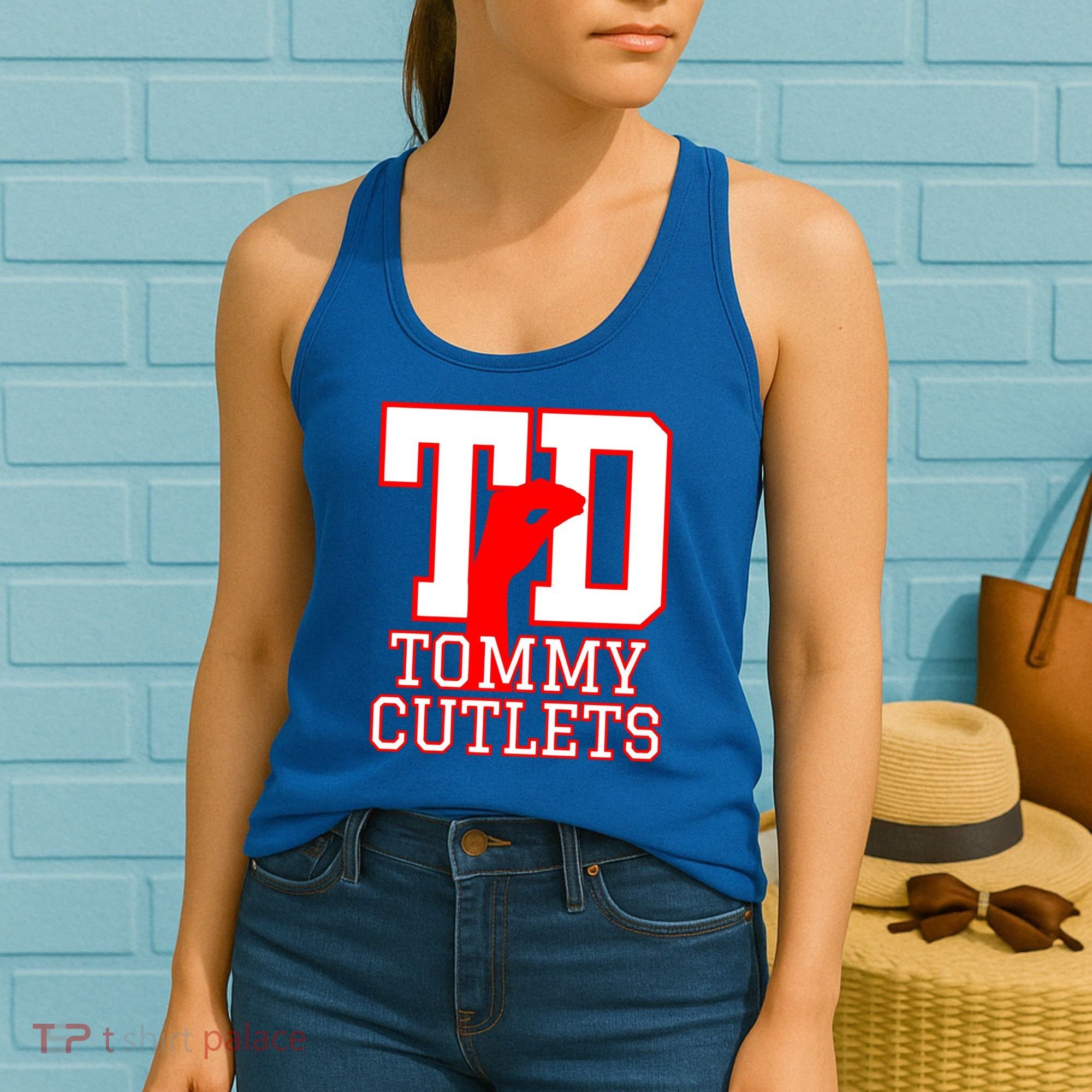 Td Tommy Cutlets New York Italian Football Women's Tank Top