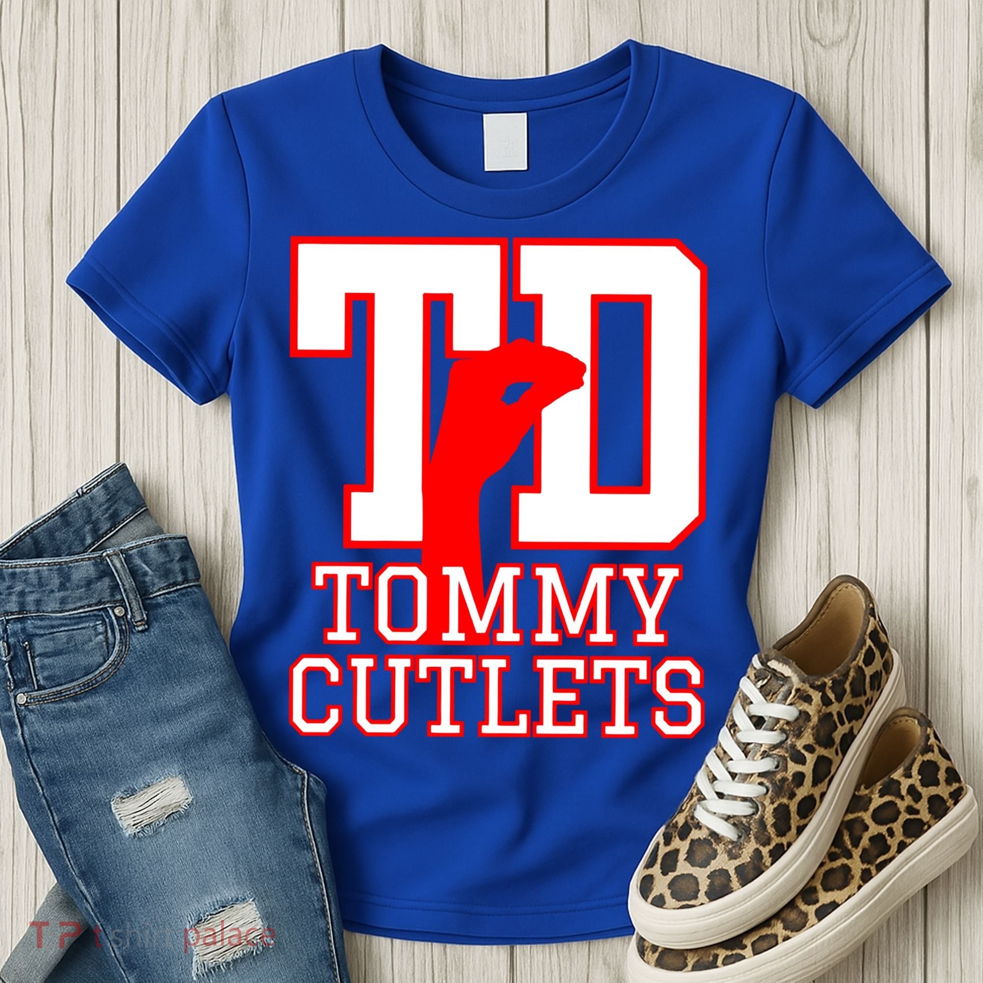 Td Tommy Cutlets New York Italian Football Women's T-Shirt