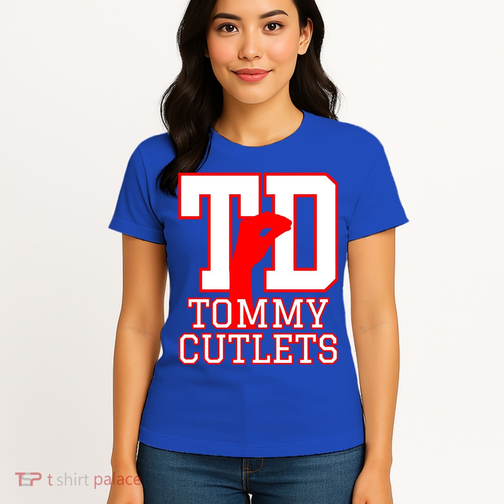Td Tommy Cutlets New York Italian Football Women's T-Shirt