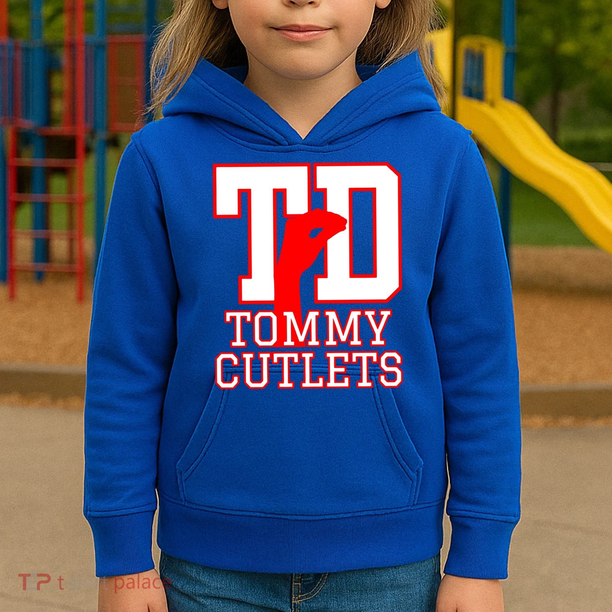 Td Tommy Cutlets New York Italian Football Kids Hoodie
