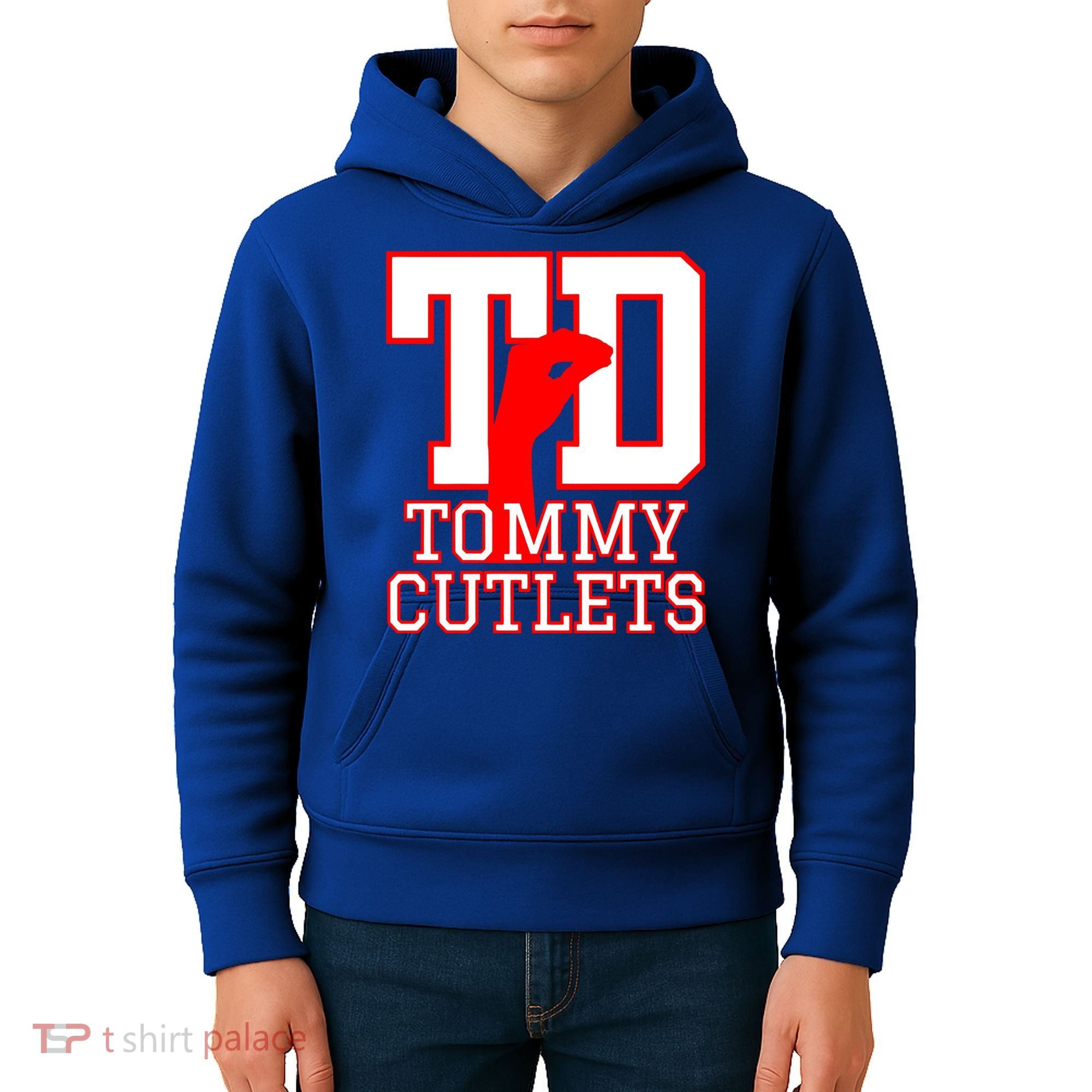 Td Tommy Cutlets New York Italian Football Kids Hoodie