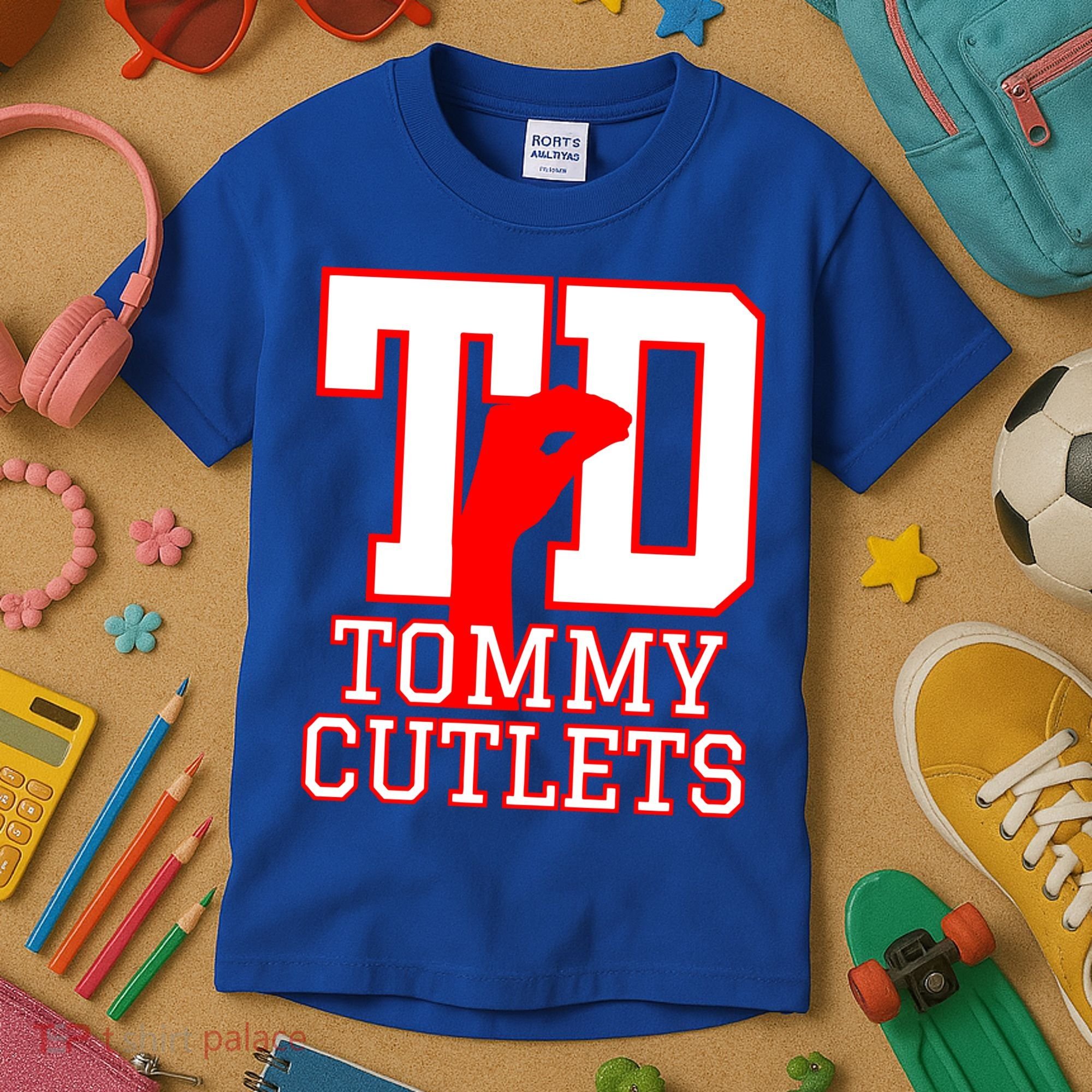 Td Tommy Cutlets New York Italian Football Kids T-Shirt