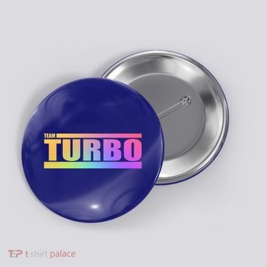 Team Turbo Challenge (Rainbow) Racing Great Gift Button