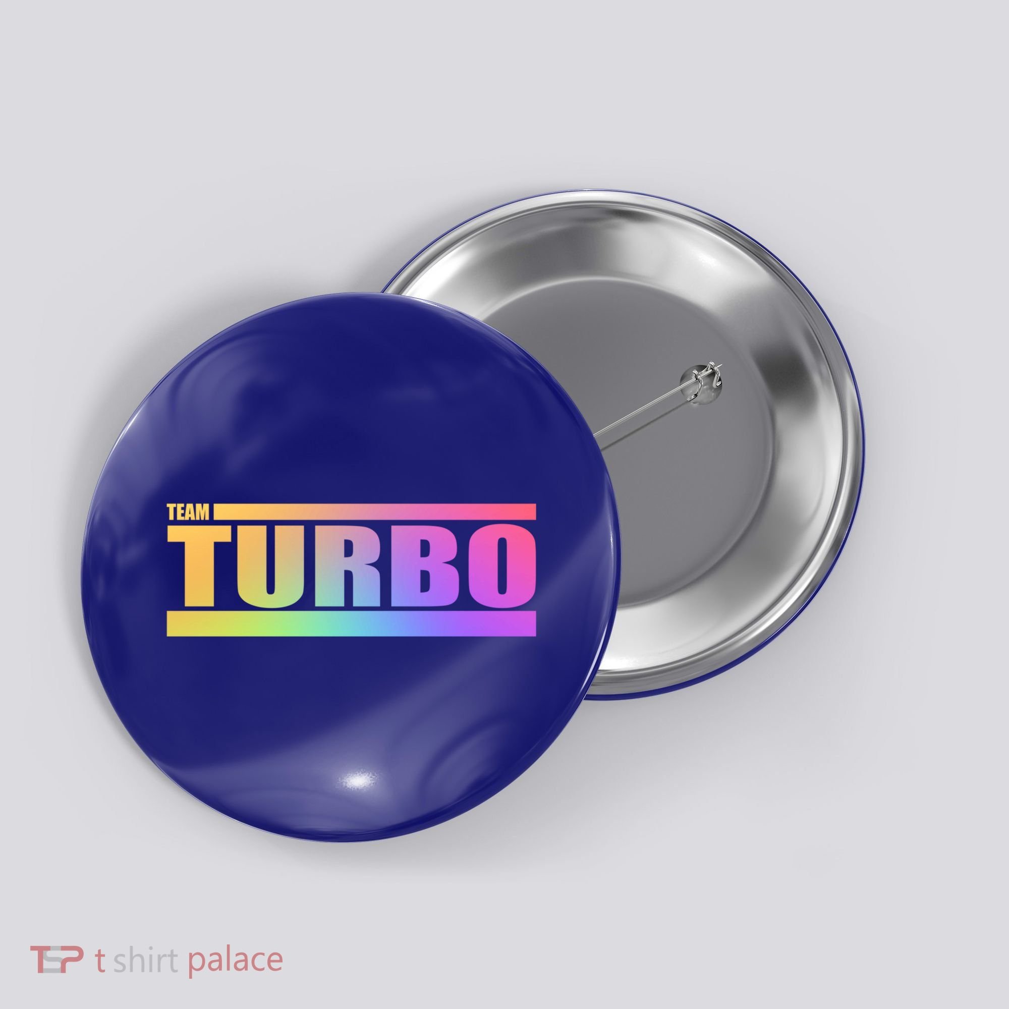 Team Turbo Challenge (Rainbow) Racing Great Gift Button