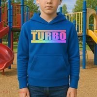 Team Turbo Challenge (Rainbow) Racing Great Gift Kids Hoodie thumb 2