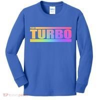 Team Turbo Challenge (Rainbow) Racing Great Gift Kids Long Sleeve Shirt thumb 0