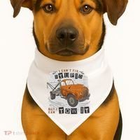 Tow Truck Driver I Can't Fix Stupid But I Can Tow It USA-Made Doggie Bandana thumb 1