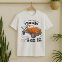 Tow Truck Driver I Can't Fix Stupid But I Can Tow It T-Shirt thumb 2