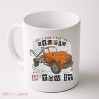 Tow Truck Driver I Can't Fix Stupid But I Can Tow It Coffee Mug thumb 0