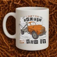 Tow Truck Driver I Can't Fix Stupid But I Can Tow It Coffee Mug thumb 2