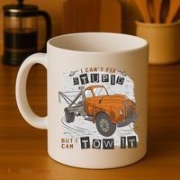 Tow Truck Driver I Can't Fix Stupid But I Can Tow It Coffee Mug thumb 4