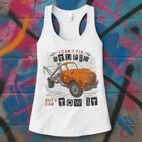 Tow Truck Driver I Can't Fix Stupid But I Can Tow It Women's Tank Top thumb 3