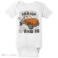 Tow Truck Driver I Can't Fix Stupid But I Can Tow It Baby Bodysuit thumb 0