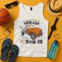 Tow Truck Driver I Can't Fix Stupid But I Can Tow It Tank Top thumb 4