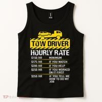 Tow Truck Driver Tow Driver Trucker Hourly Rate Tow Trucker Tank Top thumb 2