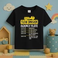 Tow Truck Driver Tow Driver Trucker Hourly Rate Tow Trucker Toddler T-Shirt thumb 3