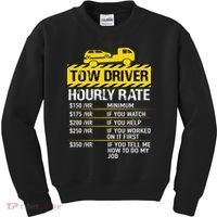 Tow Truck Driver Tow Driver Trucker Hourly Rate Tow Trucker Kids Sweatshirt thumb 0