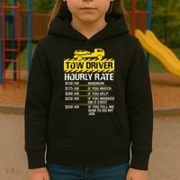 Tow Truck Driver Tow Driver Trucker Hourly Rate Tow Trucker Kids Hoodie thumb 3