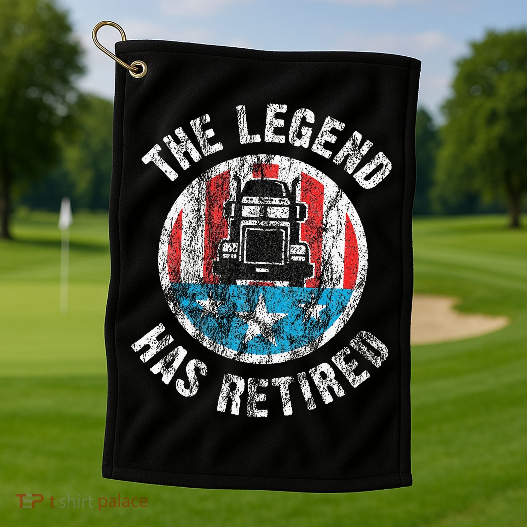 Truckers Truck Driver Retirement Golf Towel