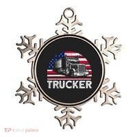 Trucker Truck Driver American Flag Trucker Ornament thumb 0