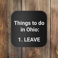 Things To Do In Ohio Leave Funny Ohio Memes Coaster thumb 0
