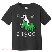 To The Disco Magical Unicorn Dinosaur Retro 80s Party Toddler T-Shirt thumb 0