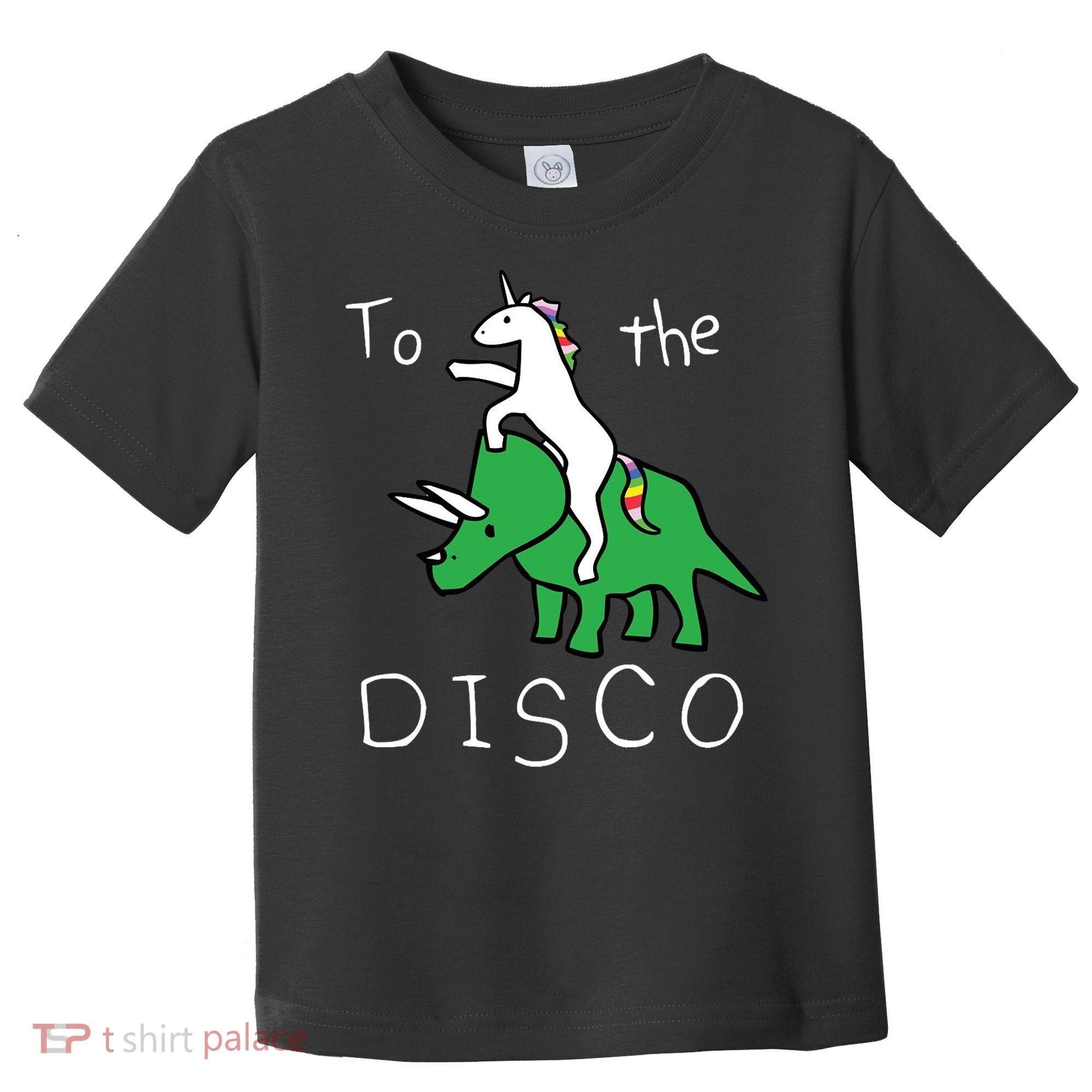 To The Disco Magical Unicorn Dinosaur Retro 80s Party Toddler T-Shirt