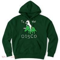 To The Disco Magical Unicorn Dinosaur Retro 80s Party Hoodie thumb 0