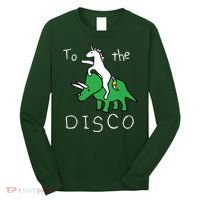 To The Disco Magical Unicorn Dinosaur Retro 80s Party Long Sleeve Shirt thumb 0