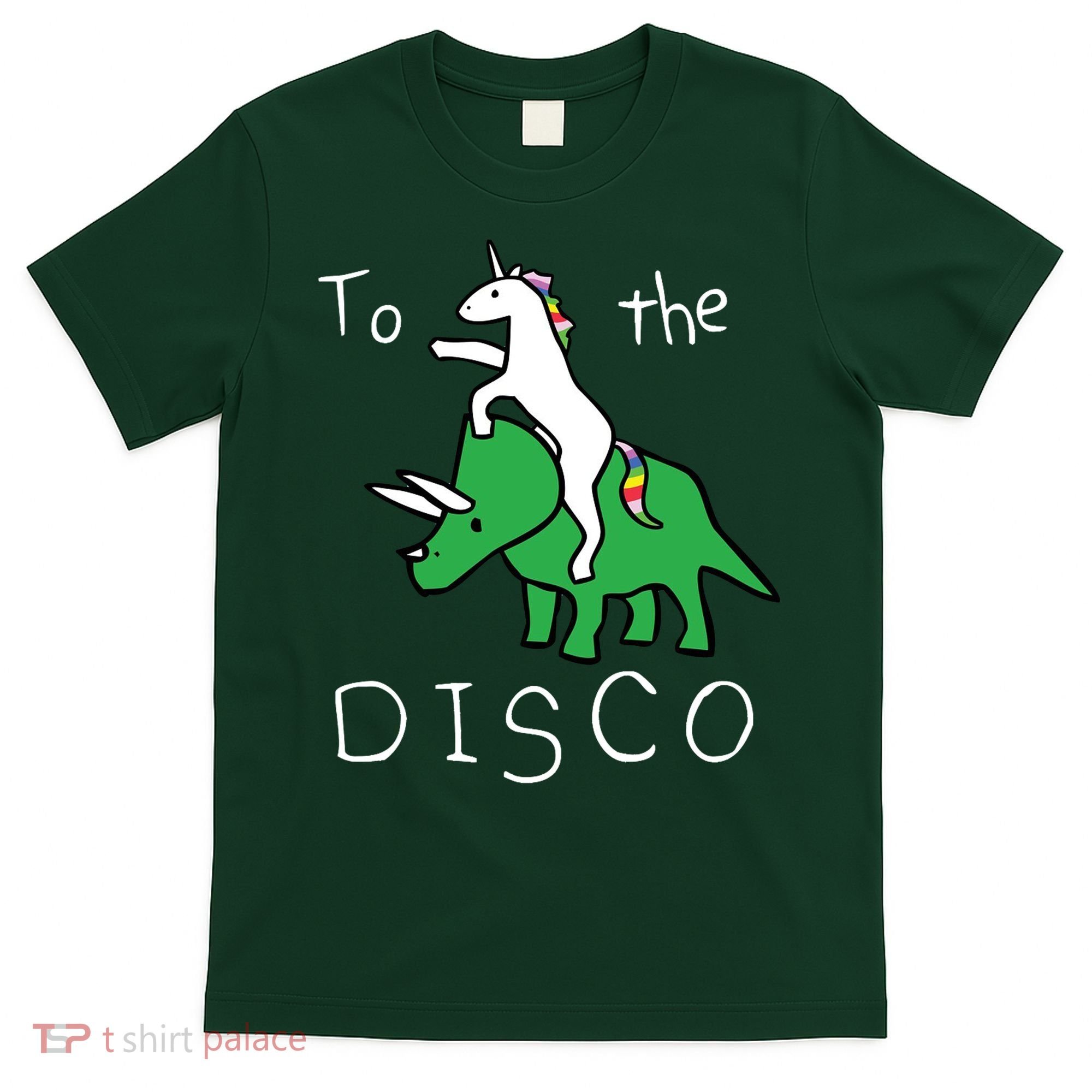 To The Disco Magical Unicorn Dinosaur Retro 80s Party T-Shirt