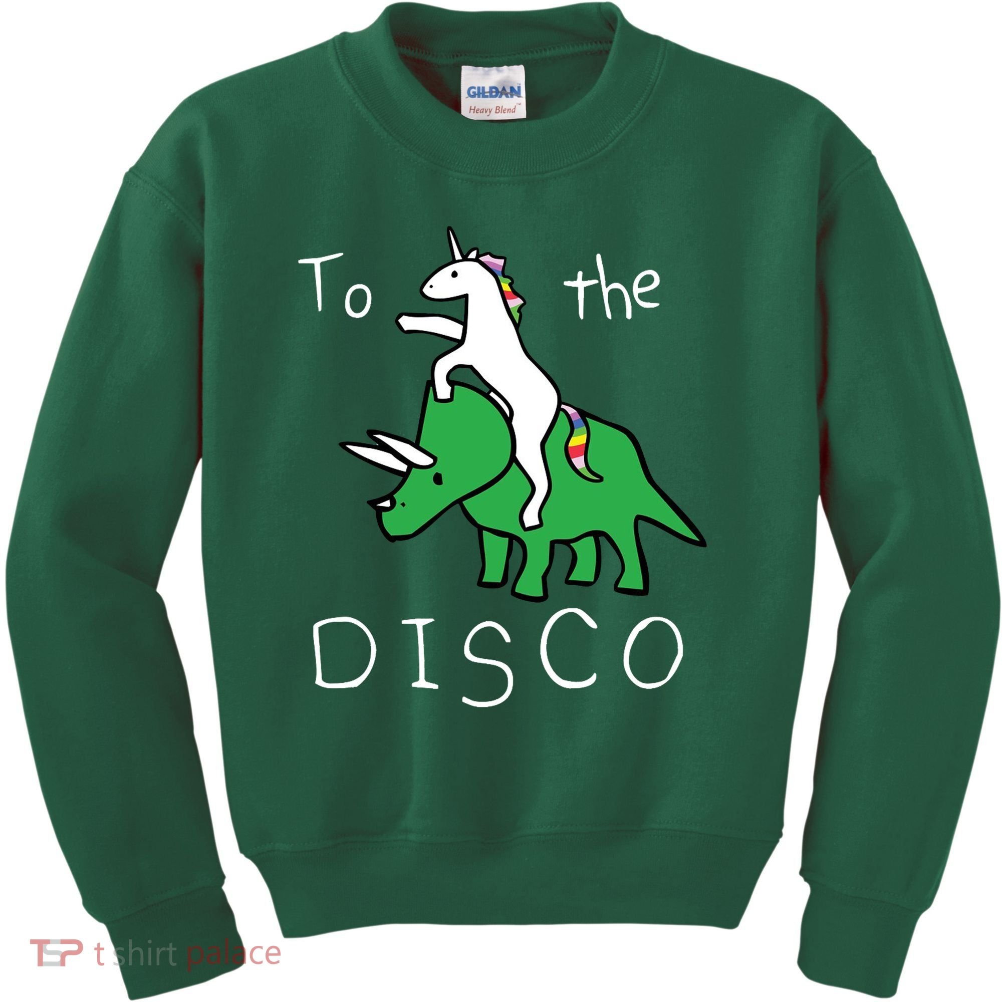 To The Disco Magical Unicorn Dinosaur Retro 80s Party Kids Sweatshirt