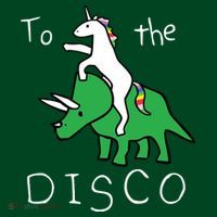 To The Disco Magical Unicorn Dinosaur Retro 80s Party Kids Hoodie thumb 2