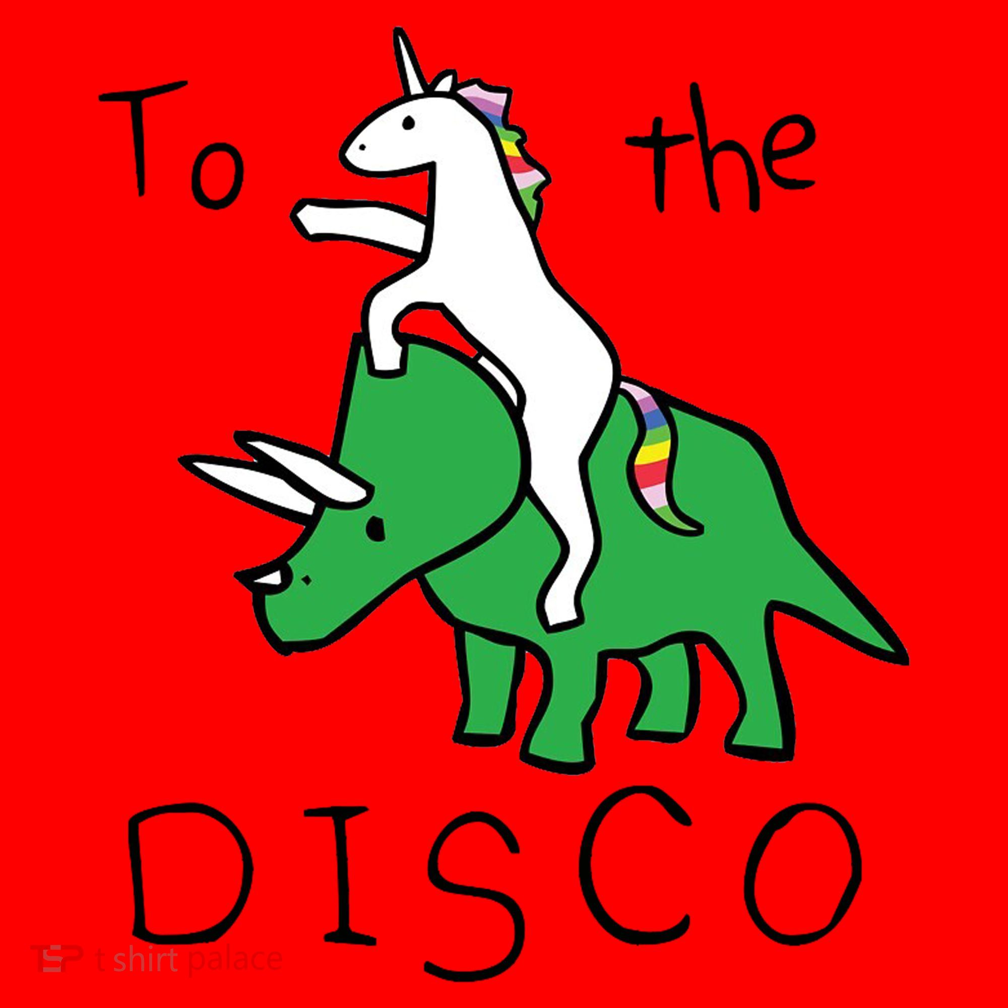 To The Disco Magical Unicorn Dinosaur Retro 80s Party Santa Hat