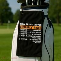 Tow Truck Driver Hourly Rate Tow Truck Operator Golf Towel thumb 2